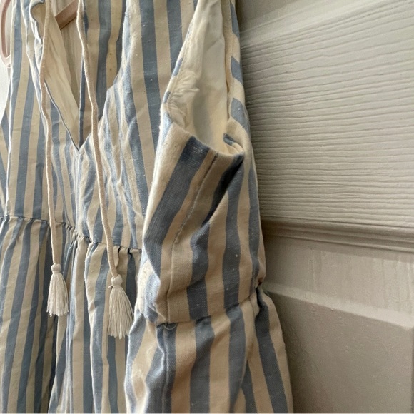 Sezane Arielle dress blue white stripe size 38 - Picture 8 of 10